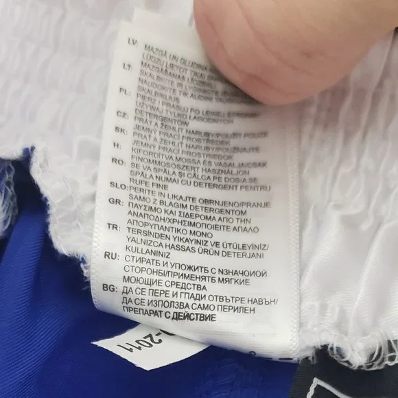 Adidas Blue & White Adidas Combat Sports Satin Boxing Trunks Large NWOT for Men - Picture 5 of 6